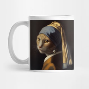 Cat with a Pearl Earring Mug